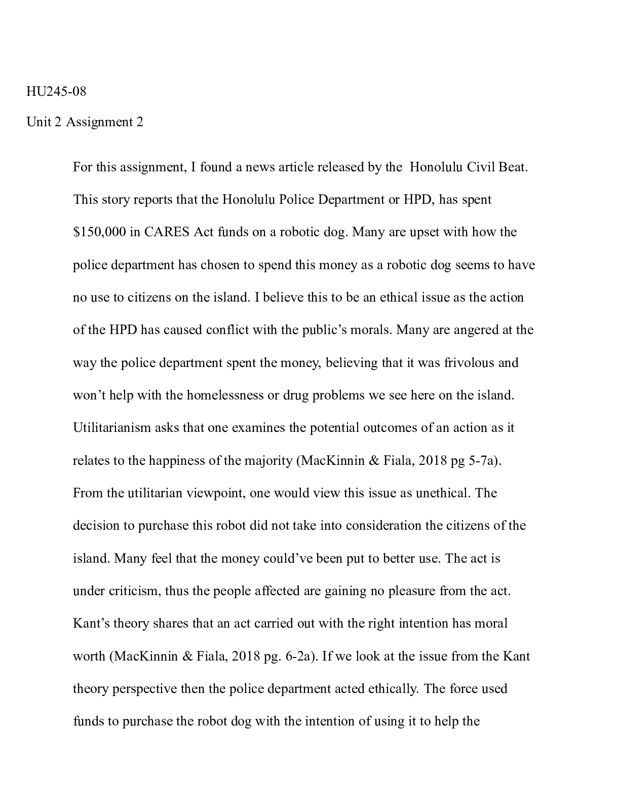 Preview image for HU245 08 Unit2 Assignment2.docx(1)    HU245-08  Unit 2 Assignment 2  For this assignment,